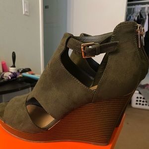 Suede Platform Heel